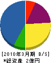 熊本推進建設 貸借対照表 2010年3月期