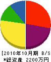 澤田組 貸借対照表 2010年10月期