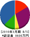 宮崎水道工業所 貸借対照表 2010年3月期