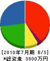 岩崎鉄工 貸借対照表 2010年7月期