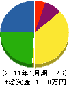 長谷川電機 貸借対照表 2011年1月期