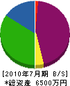 青沼建設 貸借対照表 2010年7月期