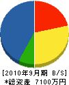 大下建設 貸借対照表 2010年9月期 大下建設 貸借対照表 2010年9月期