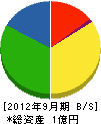 金井電気工事 貸借対照表 2012年9月期