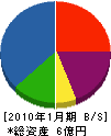 石渡康三郎塗装店 貸借対照表 2010年1月期
