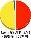 竹繁 貸借対照表 2011年6月期