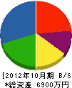 堀川道路サービス 貸借対照表 2012年10月期