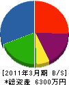 伊藤組 貸借対照表 2011年3月期