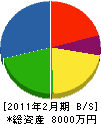 田村畳内装 貸借対照表 2011年2月期