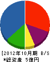 長崎ベニヤ 貸借対照表 2012年10月期
