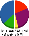 三浦建設 貸借対照表 2011年6月期