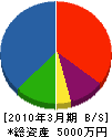木勝工務店 貸借対照表 2010年3月期
