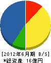 勝田電設工業 貸借対照表 2012年6月期