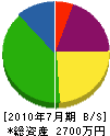 相澤建設 貸借対照表 2010年7月期