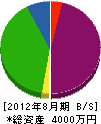 平井塗装 貸借対照表 2012年8月期