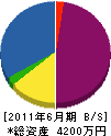 竹晶建設 貸借対照表 2011年6月期