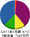 高江組 貸借対照表 2011年3月期