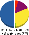 西澤電工 貸借対照表 2011年12月期