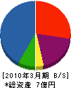三勇床工事 貸借対照表 2010年3月期