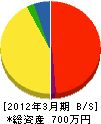 島田電機商会 貸借対照表 2012年3月期