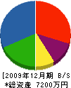 野沢高圧瓦工業所 貸借対照表 2009年12月期