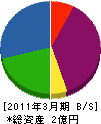 亀山電機 貸借対照表 2011年3月期