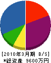 名菱総業 貸借対照表 2010年3月期