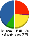 矢野建設 貸借対照表 2012年12月期