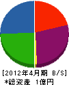 尾澤建設 貸借対照表 2012年4月期