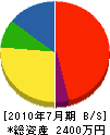 神戸電気商会 貸借対照表 2010年7月期
