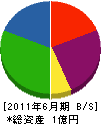 本田組 貸借対照表 2011年6月期