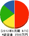 岡本設備 貸借対照表 2012年6月期