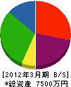 石川工務店 貸借対照表 2012年3月期