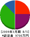 岡田工務店 貸借対照表 2009年3月期