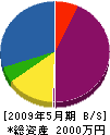 横山設備工業 貸借対照表 2009年5月期