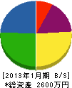 早川電設 貸借対照表 2013年1月期