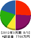 松本サッシ 貸借対照表 2012年3月期