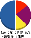 ウタケン 貸借対照表 2010年10月期