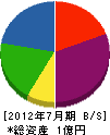 松永興業 貸借対照表 2012年7月期