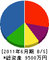 東藤建設 貸借対照表 2011年6月期