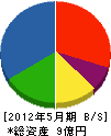 石川建設工業 貸借対照表 2012年5月期
