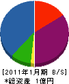 中山塗装 貸借対照表 2011年1月期