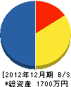 宇野電工社 貸借対照表 2012年12月期