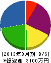 グリーン福井 貸借対照表 2013年3月期