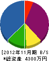日本勝基建設 貸借対照表 2012年11月期