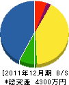 山本組 貸借対照表 2011年12月期