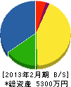 大井電業 貸借対照表 2013年2月期