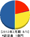 渋谷造園土木 貸借対照表 2012年2月期