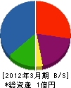 九州設備メンテナンス 貸借対照表 2012年3月期