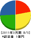 日昭電工 貸借対照表 2011年3月期